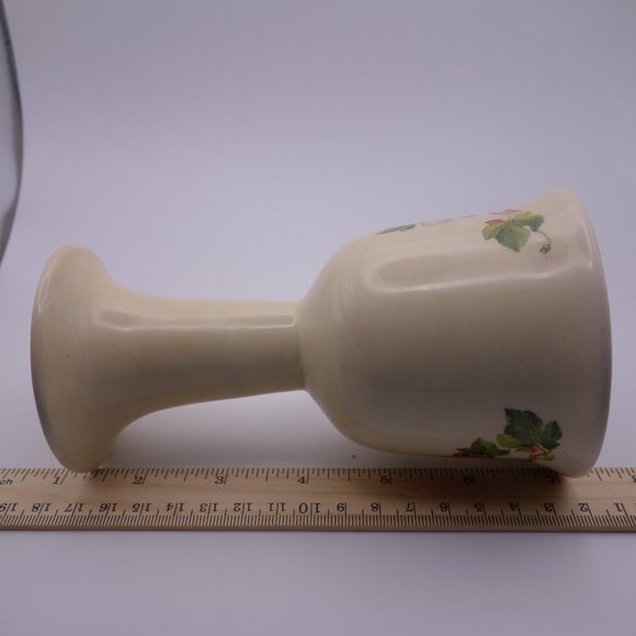 Vintage Teleflora 1984 Made in Portugal Ceramic Grape Vine Pattern Wine Glass - Picture 4 of 9